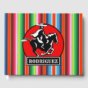 Anpassat namn Charro Horse Spain Mexican Serape Gästböcker