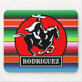 Anpassat namn Charro Horse Spain Mexican Serape Musmatta