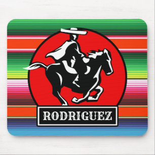 Anpassat namn Charro Horse Spain Mexican Serape Musmatta