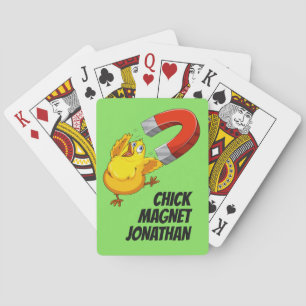 Anpassat namn Chick Magnet-spelkort Casinokort