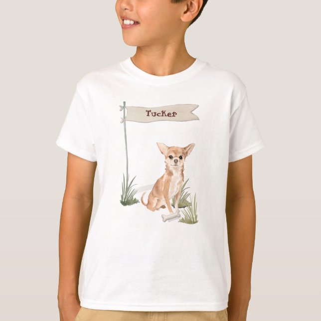 Anpassat namn Chihuahua Pet-Hund T Shirt (Framsida)