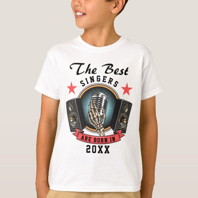 Anpassat namn Choir Singer Birthday T Shirt (Framsida)