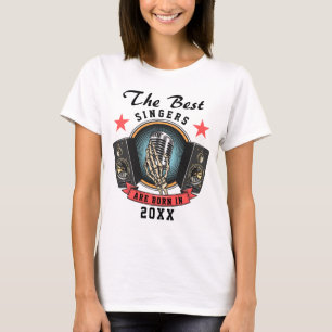 Anpassat namn Choir Singer Birthday T Shirt