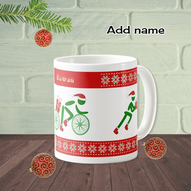 Anpassat namn: christmas triathletletletters kaffemugg (Skapare uppladdad)