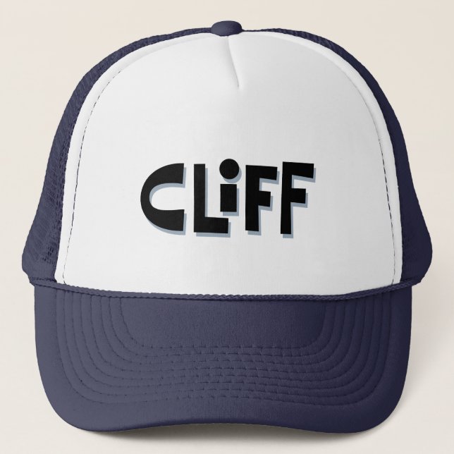 Anpassat namn "CLIFF" Truckerkeps (Framsida)