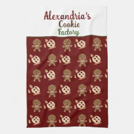 Anpassat namn Cookie Factory Chef Cooking Kökshandduk