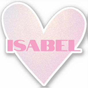 Anpassat Namn Cool Pastell Hjärtform Trendig Stilf Klistermärken