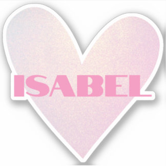 Anpassat Namn Coolt Pastell Hjärtformat Trendigt S Klistermärken