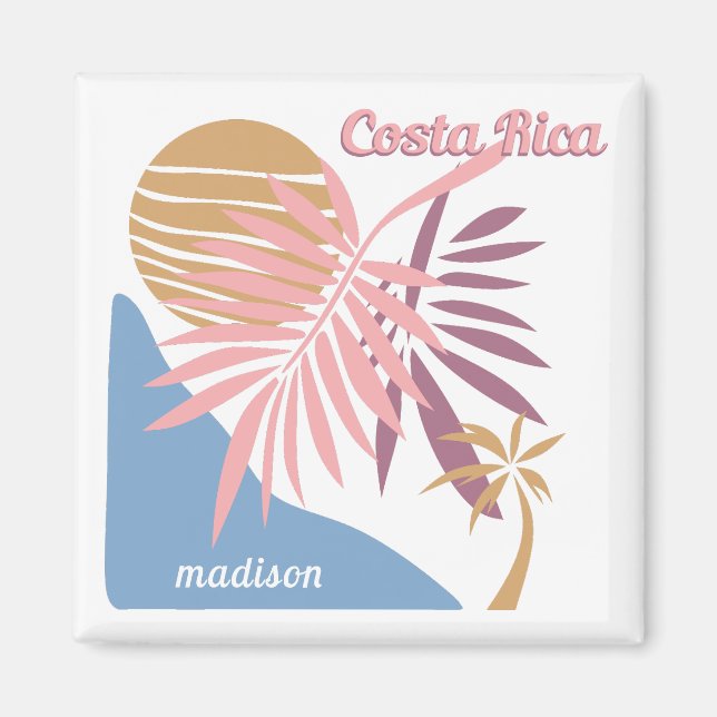 Anpassat namn Costa Rica Magnet (Framsidan)
