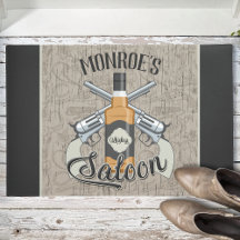 Anpassat namn Cowboy Revolver Gun Whiskey Saloon P