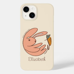 Anpassat namn Cute Bunny och Carrot Animal Art