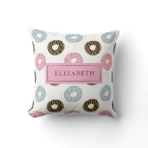 Anpassat namn Cute Donuts Pastel Sweet Tooth Text