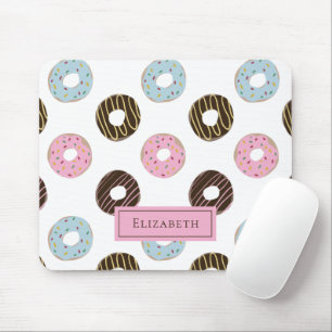 Anpassat namn Cute Donuts Pastel Sweet Tooth Text Musmatta