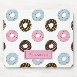Anpassat namn Cute Donuts Pastel Sweet Tooth Text Musmatta