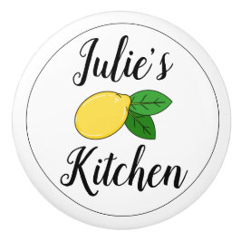 Anpassat namn Cute Lemon Design Köklåda Drag av Le Knopp