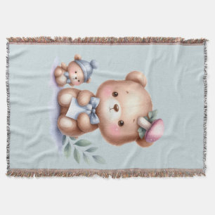 Anpassat namn Cute Nalle Animal Art Art Filt