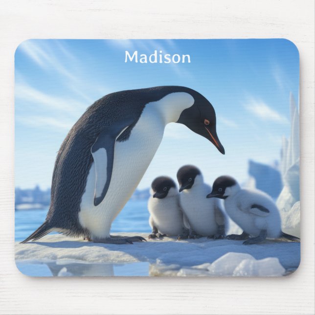 Anpassat namn Cute Penguins Musmatta (Framsidan)