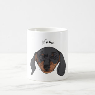 Anpassat namn Dachshund Art Kaffemugg