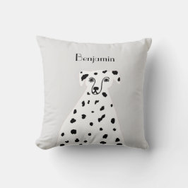 Anpassat namn Dalmatian Hund Abstrakt Art Grått Kudde