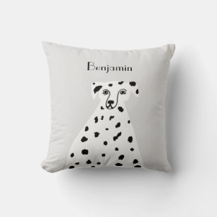 Anpassat namn Dalmatian Hund Abstrakt Art Grått Kudde