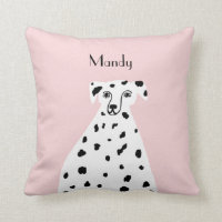 Anpassat namn Dalmatian Hund Abstrakt Art Rosa