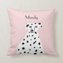 Anpassat namn Dalmatian Hund Abstrakt Art Rosa