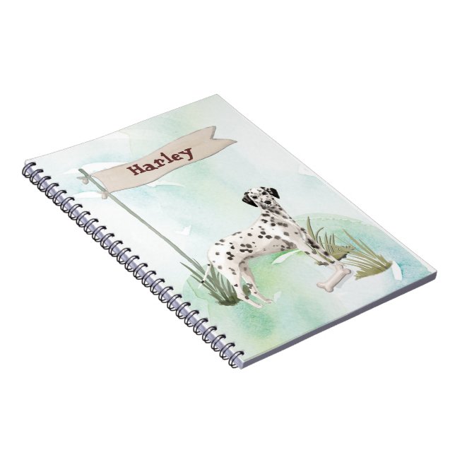 Anpassat namn Dalmatian Pet Hund Anteckningsbok (Högra Sidan)