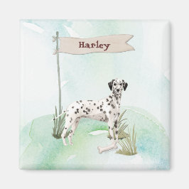 Anpassat namn Dalmatian Pet Hund Magnet