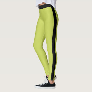 Anpassat Namn Dam Aktivkläder Gul Grön Svart Leggings