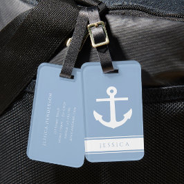 Anpassat Namn Dammtorblue Marin Bagagebricka