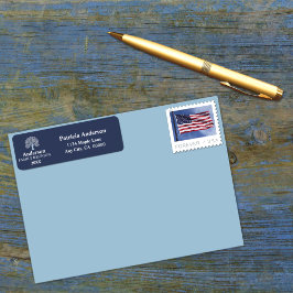 Anpassat namn/datum för familjeåterförening för Tr Returadress Etikett