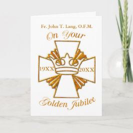 Anpassat namn, datum Golden Jubilee-Grattisar. Kort