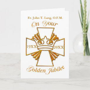 Anpassat namn, datum Golden Jubilee-Grattisar. Kort