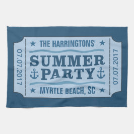 Anpassat namn, datum och plats för handduken "Part Kökshandduk