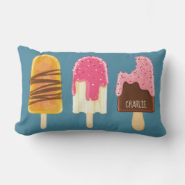 Anpassat namn dekorativ kudde för Ice Cream Popsic