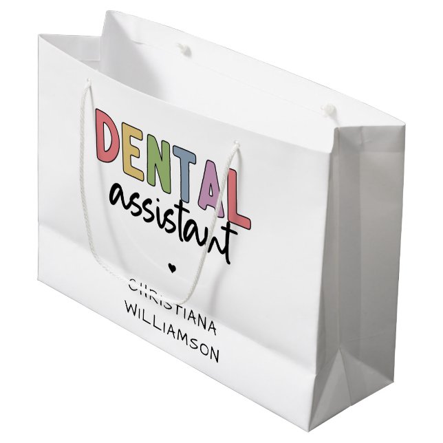 Anpassat namn Dental Assistant Gift (Framsidan Vinklad)