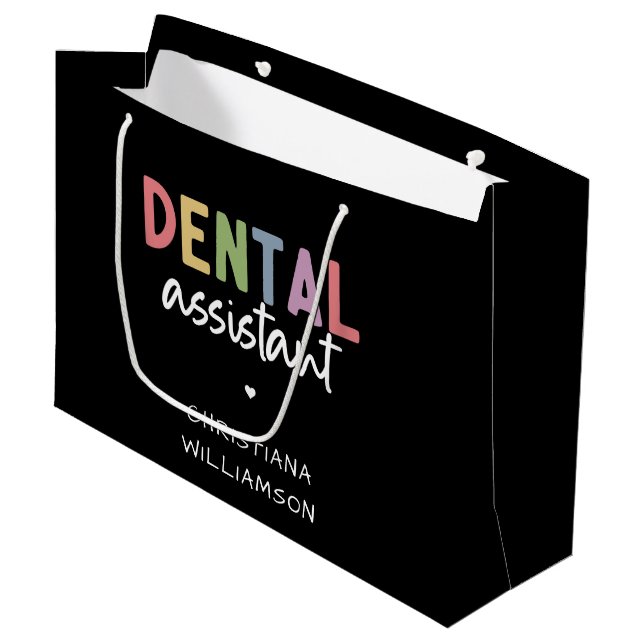 Anpassat namn Dental Assistant Gift  (Framsidan Vinklad)