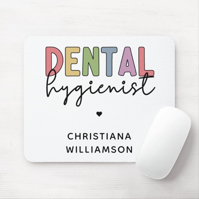 Anpassat namn Dental Hygienist RDH-gåvor Musmatta (Med mus)