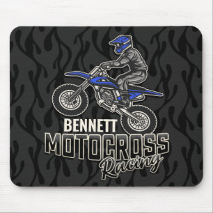 Anpassat namn Dirt Bike Rider Motocross-Tävla Musmatta