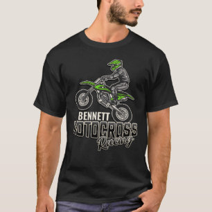 Anpassat namn Dirt Bike Rider Motocross-Tävla T Shirt