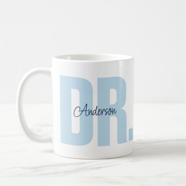 Anpassat Namn Doktor PhD Examen Kaffemugg (Vänster)
