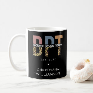 Anpassat namn DPT Doktor på Physical Therapy Cheet Kaffemugg