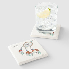 Anpassat namn Dreamcatcher-underlägg Stenunderlägg