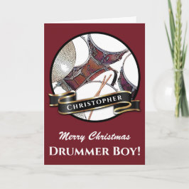 Anpassat namn Drummer Boy-Helgdag Kort