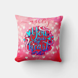Anpassat namn DU FÖR MIG ATT HJÄRTAT LOGRAR Kärlek Kudde