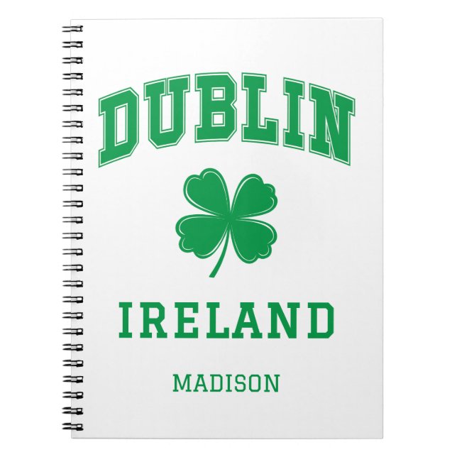 Anpassat namn Dublin Irland Anteckningsbok (Framsidan)