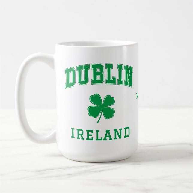 Anpassat namn Dublin Irland Kaffemugg (Vänster)