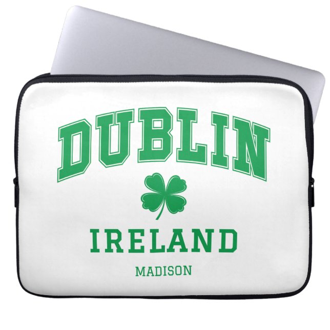 Anpassat namn Dublin Irland Laptop Fodral (Framsidan)