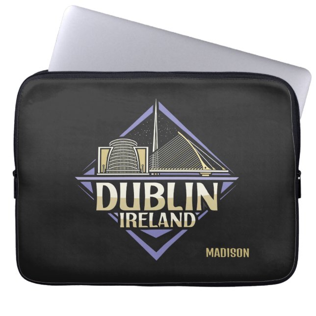 Anpassat namn Dublin Irland Laptop Fodral (Framsidan)