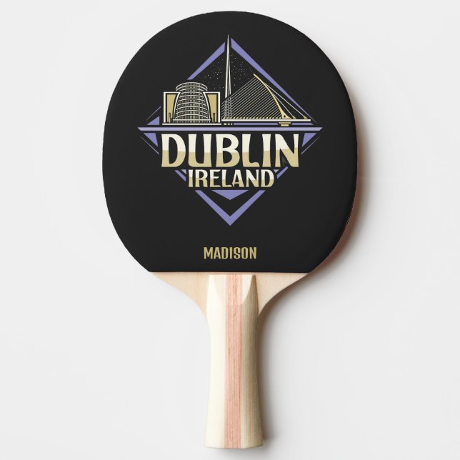 Anpassat namn Dublin Irland Pingisracket (Framsidan)
